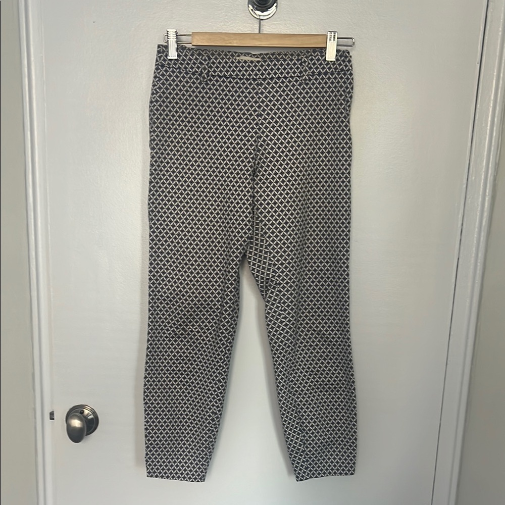 H&M Blue and White Patterned Pants